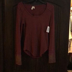 Free people thermal long sleeve shirt